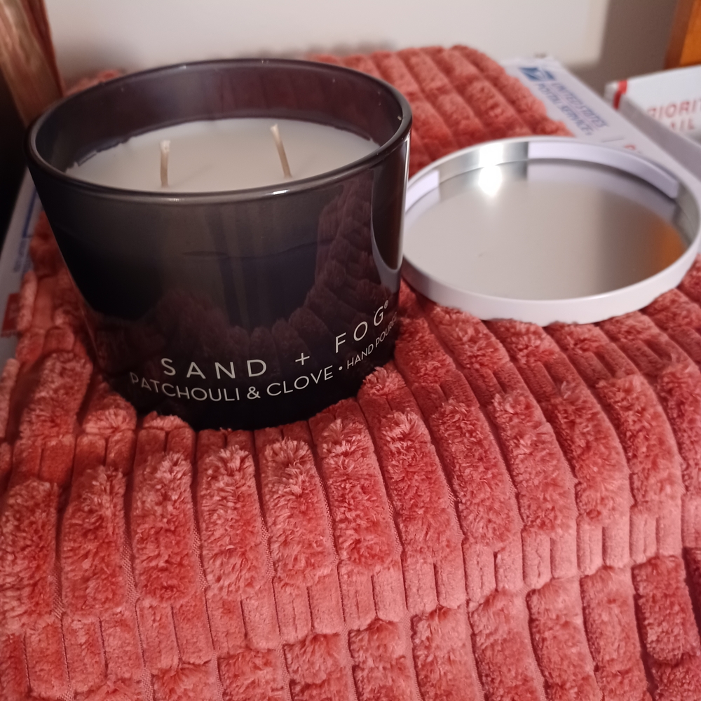 Sand + Fog Patchouli & Clove Hand Poured Scented 2-Wick Candle 12 Oz Jar